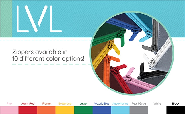LVL Vegan Leather Pencil Pouch - Item #LVLPP100 -  Custom  Printed Promotional Products