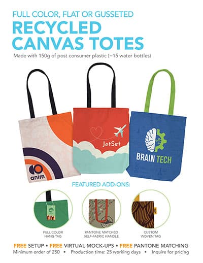 Recycled Canvas Tote - Pop! Promos