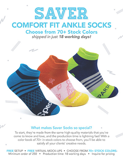 Saver Comfort Fit Ankle Socks - Client Friendly PDF - Pop! Promos