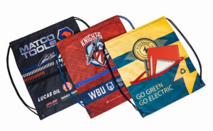 Recycled Zippered Drawstring Bags