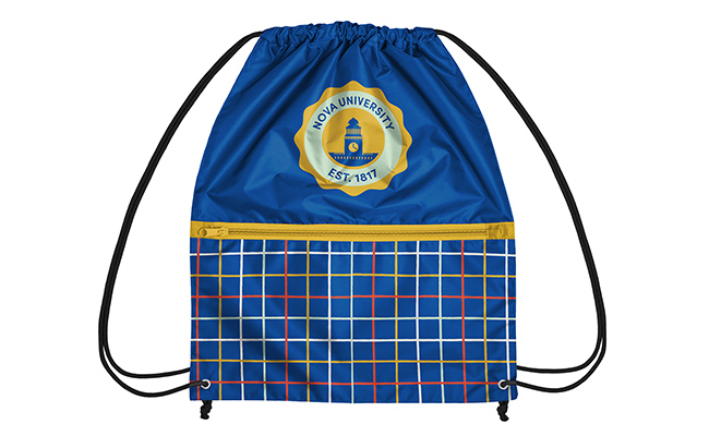 Recycled Zippered Drawstring Bags - Image 5
