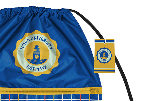 Recycled Zippered Drawstring Bags - Image 6