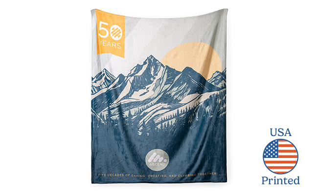 USA Full-Color Plush Throws
