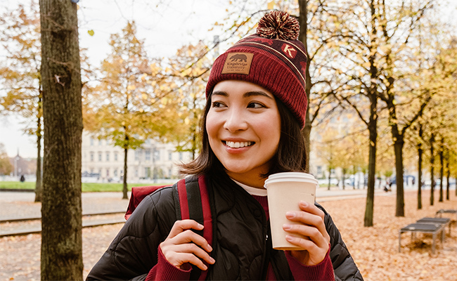 Ribbed Cuff Jacquard Beanies - Image 2